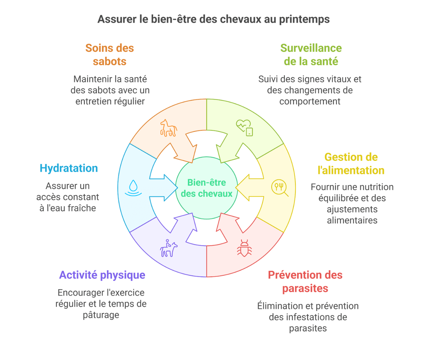 bien &ecirc;tre cheval printemps
