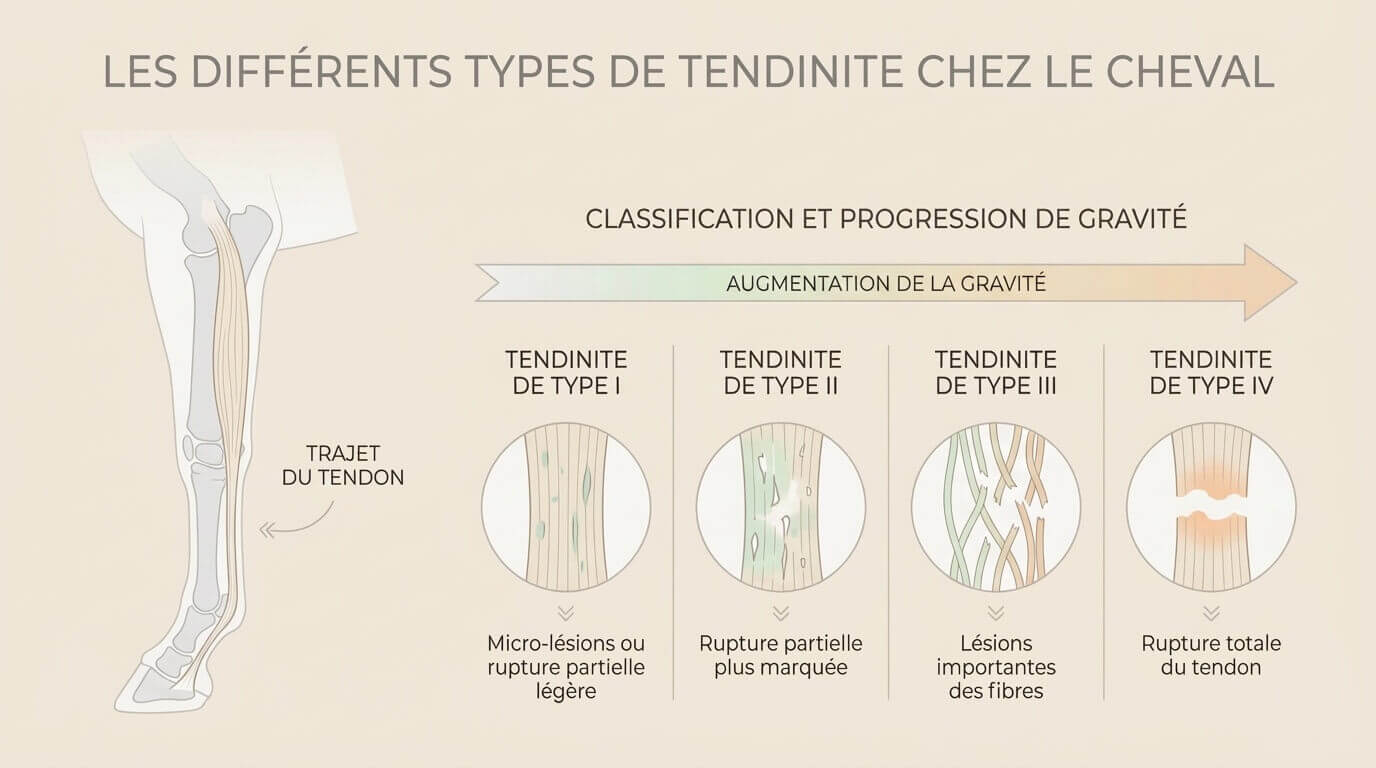 Les diff&eacute;rents types de tendinite chez le cheval 