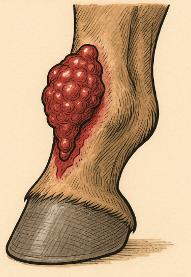 Bourgeon charnu cheval