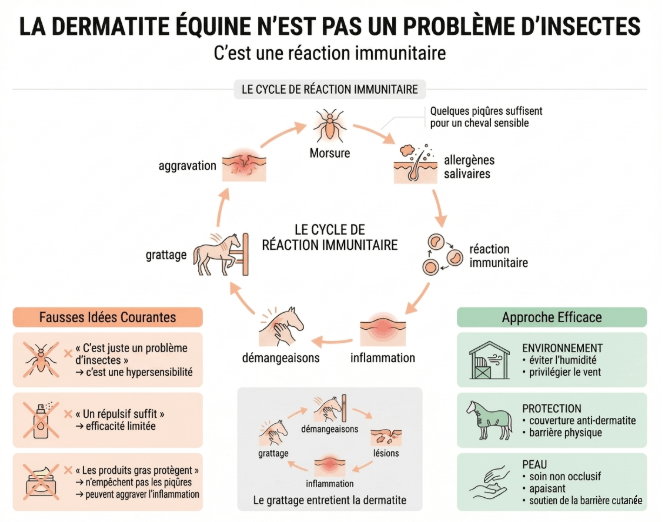 La dermite estival du cheval n'est pas due qu'aux culico&iuml;des