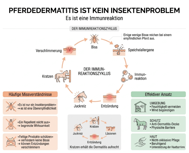 Die Sommerekzem des Pferdes ist nicht nur auf Culicoides zur&uuml;ckzuf&uuml;hren.