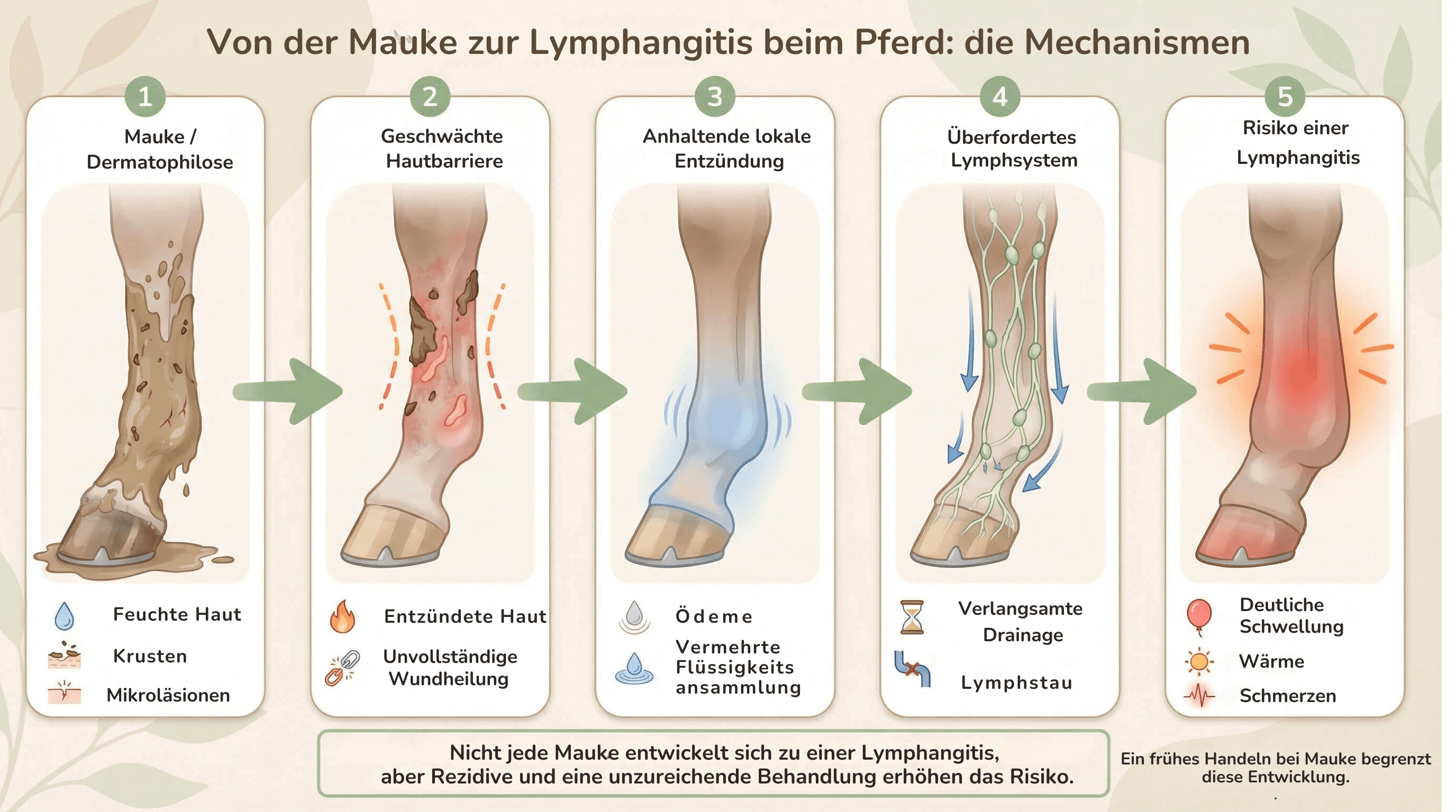 gale de boue lymphangite cheval m&eacute;canisme