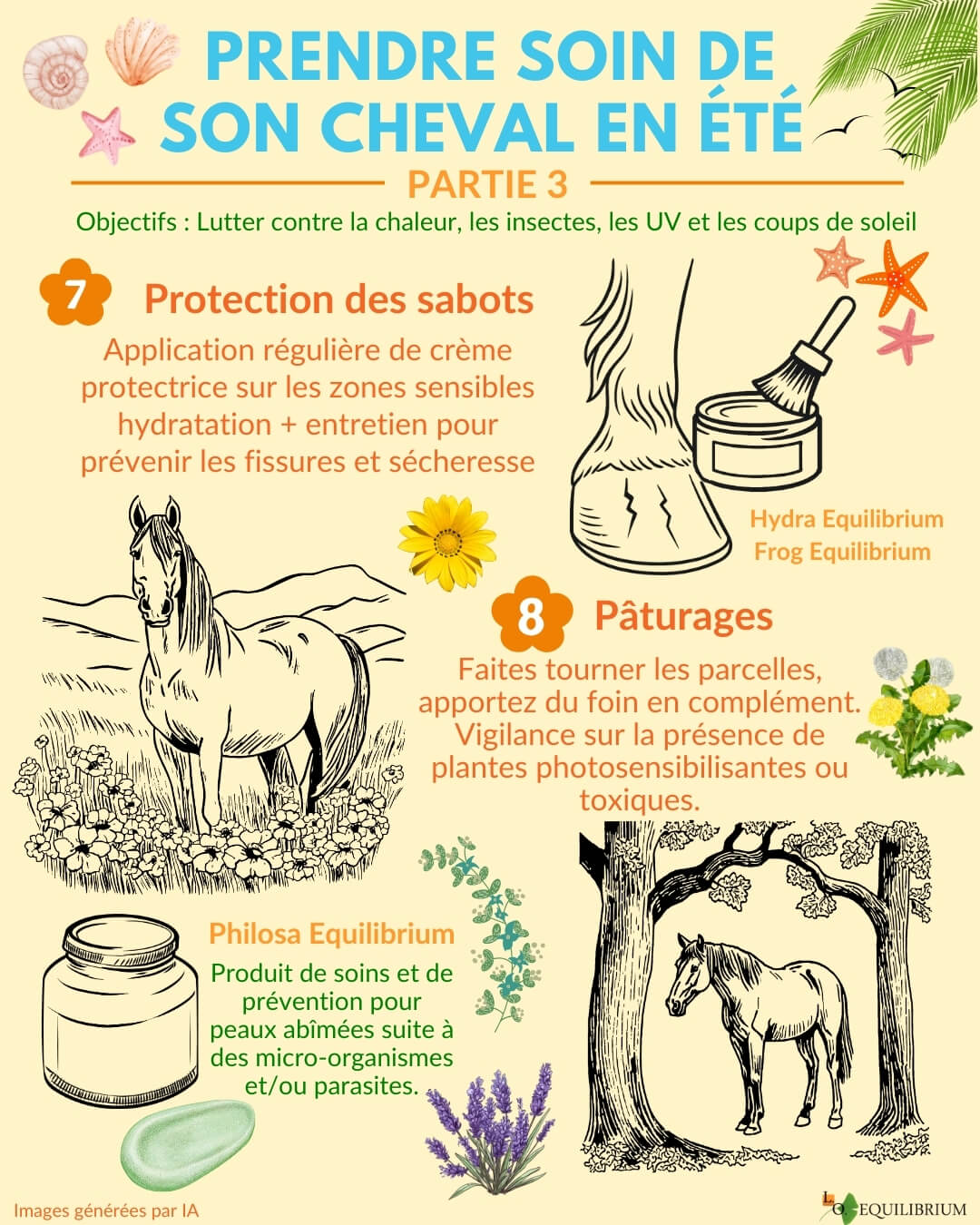 infographie &eacute;t&eacute; cheval conseils pr&eacute;vention  