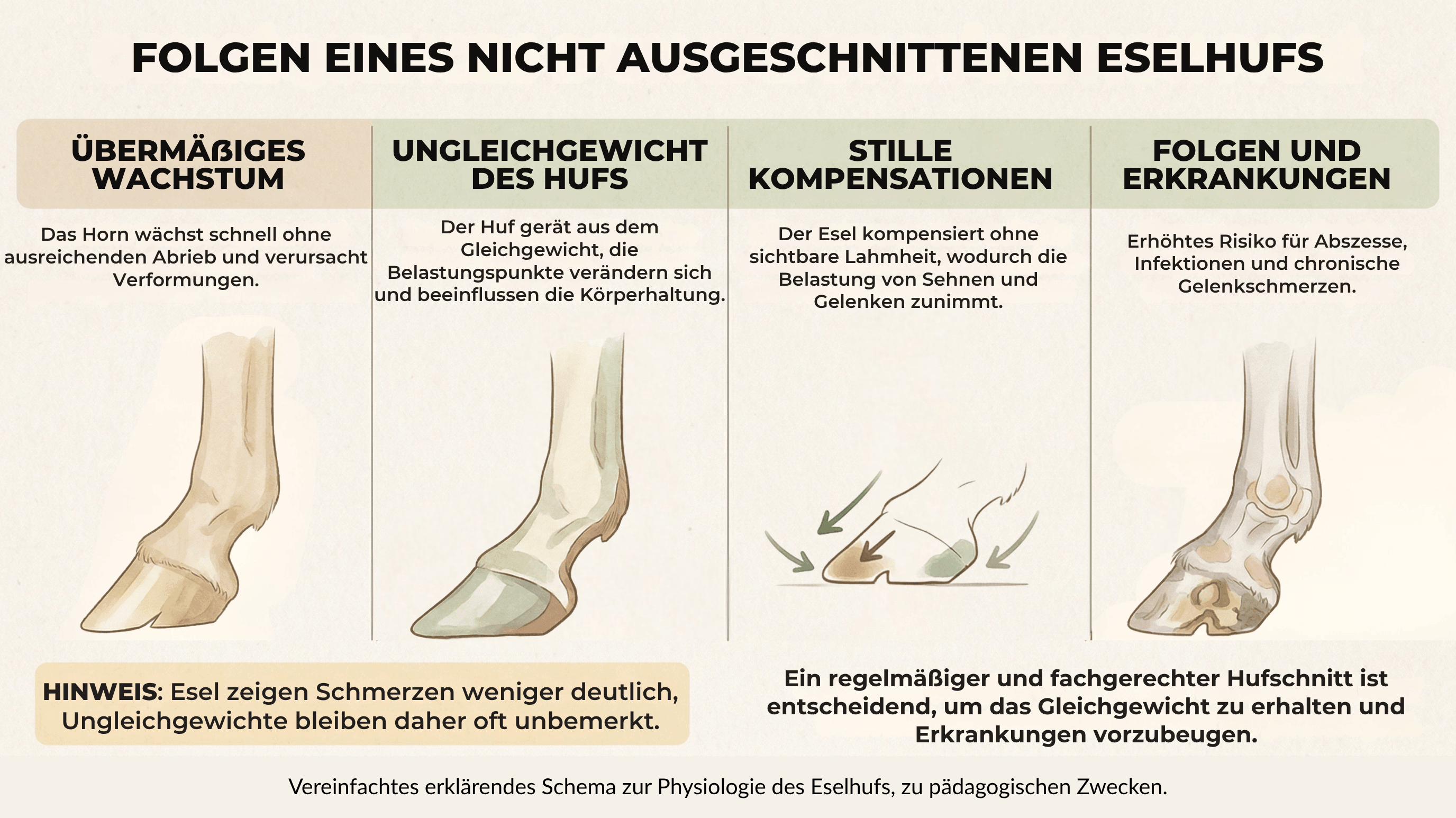 Folgen Eselhuf
